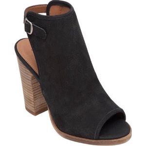 Lucky Brand Leather Women’s Bootie Heels,Size 8/38